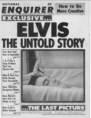 Elvis sita bild död
